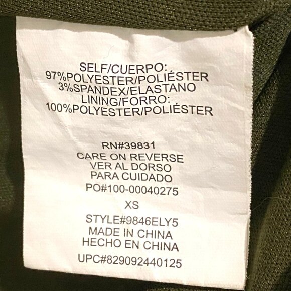 XOXO Choker Sleeveless Jumpsuit XS Olive Green - Picture 7 of 7